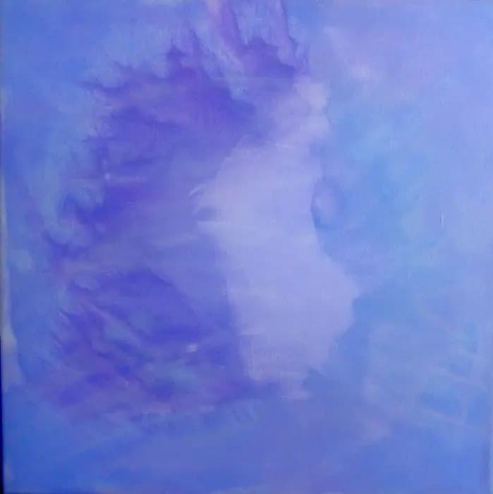 Chladivé pohlazení – Plátno + akryl + rám, 40 × 40 cm