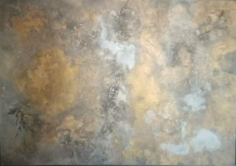 Hamižnost – MDF + akryl + rám, 140 × 100 cm