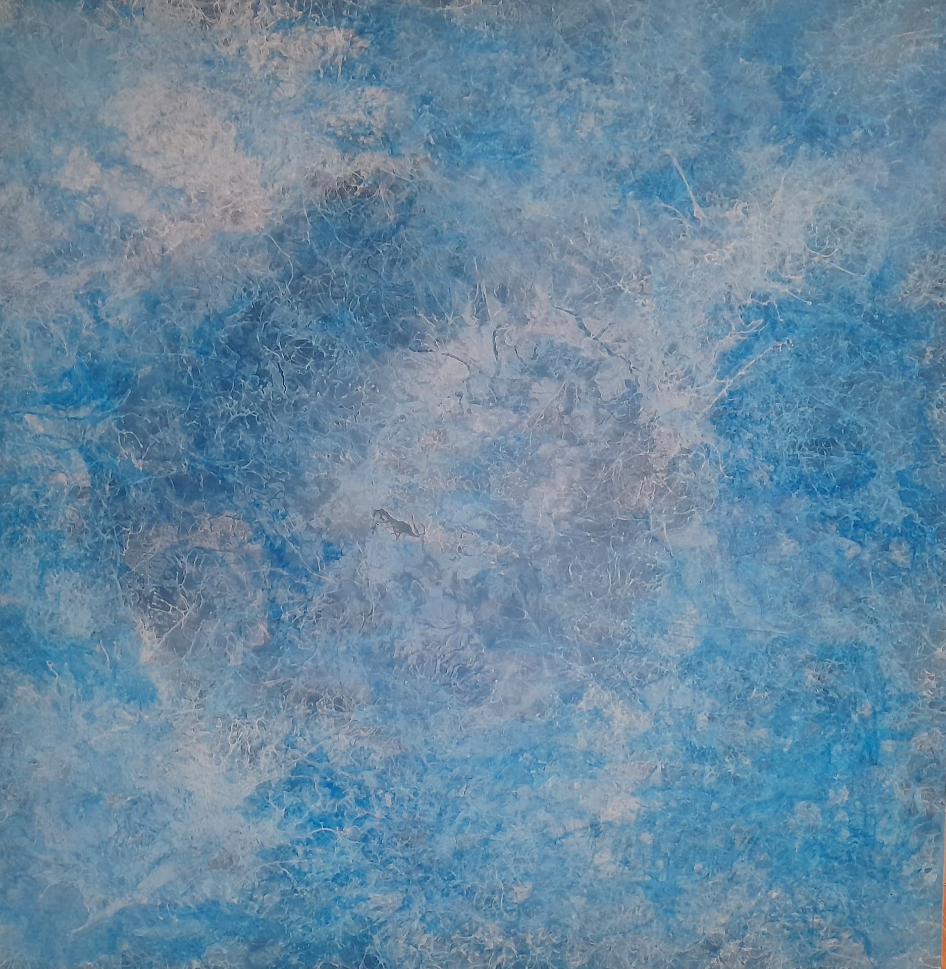Hlubina v nás – MDF + akryl + rám, 100 × 100 cm