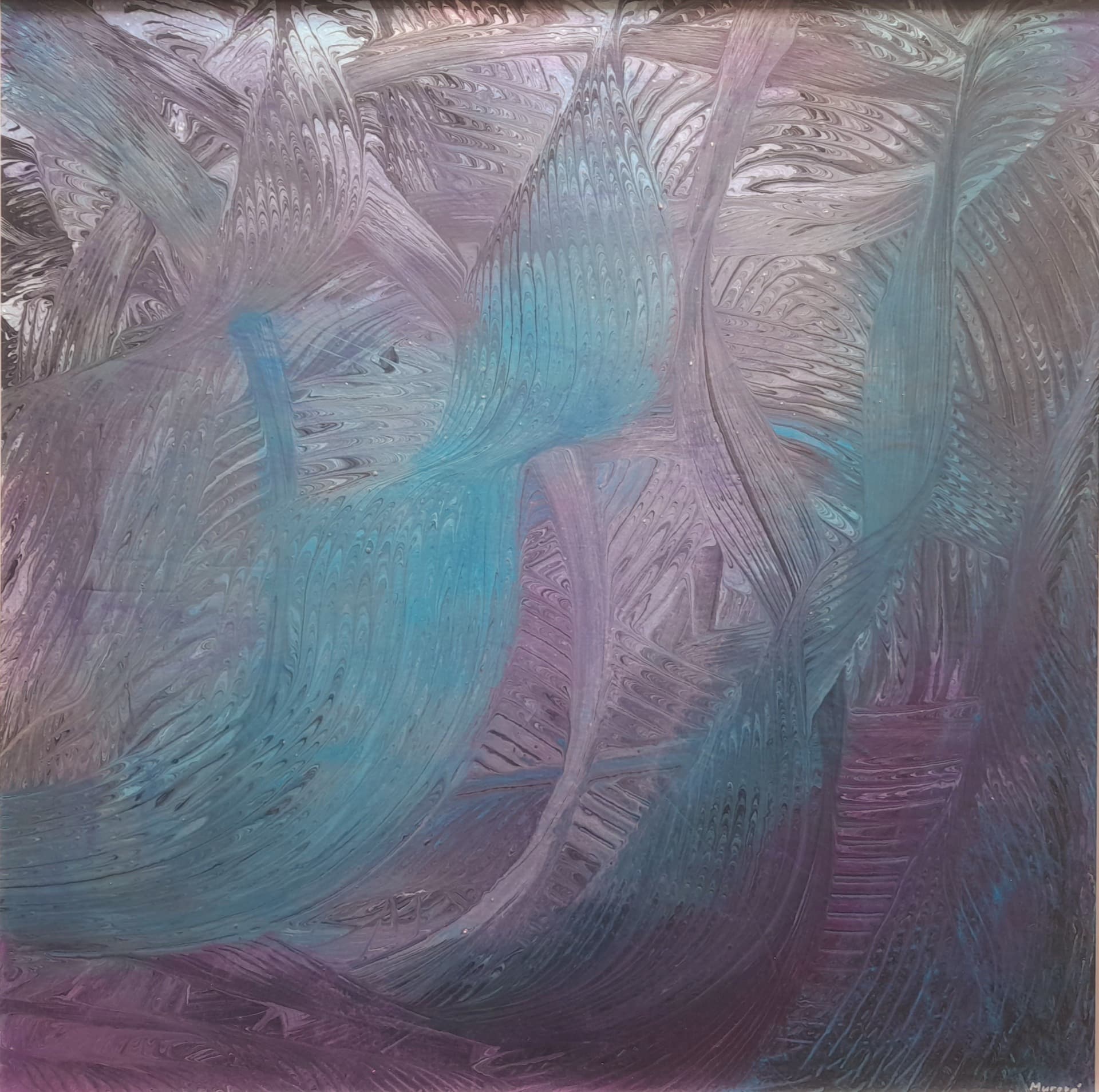 Hudba – Plátno + akryl + rám, 40 × 40 cm