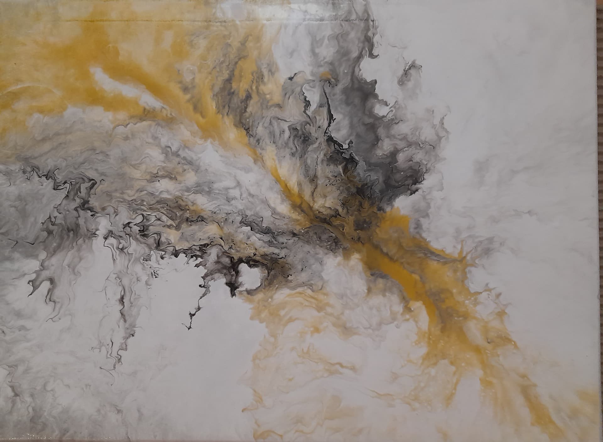 Plamen – Plátno + akryl + rám, 50 × 40 cm