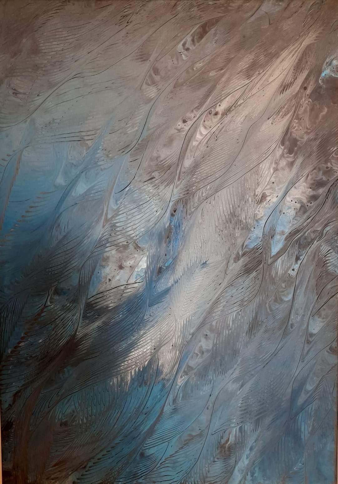 Ticho – Plátno + akryl + rám, 70 × 50 cm